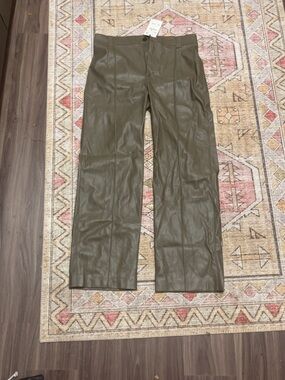 Zara Brown Faux Leather Pants